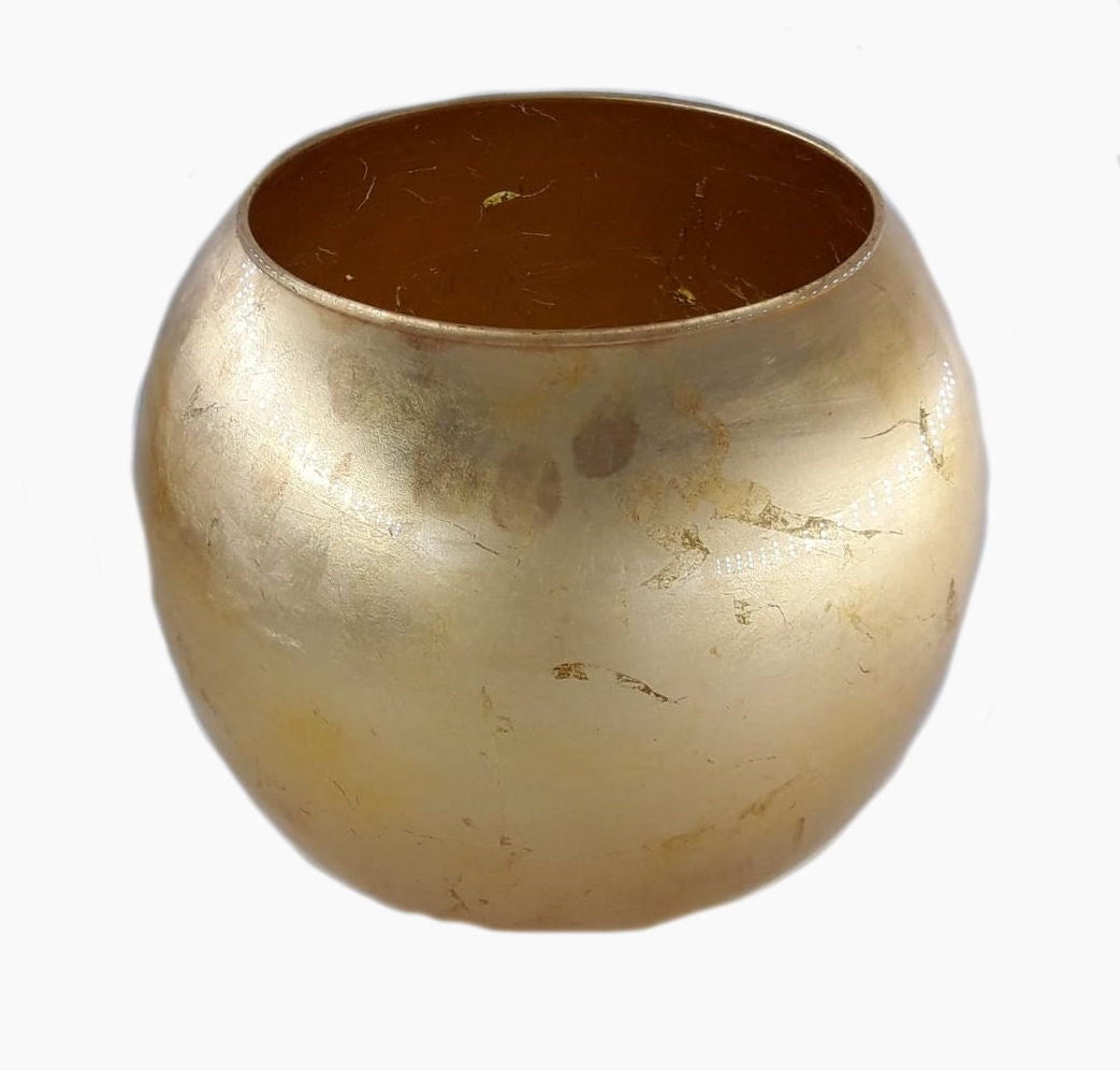 Vaso in vetro dorato, Cecoslovacchia, anni '50 in vendita su