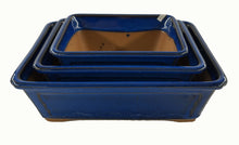 Carica l&#39;immagine nel visualizzatore di Gallery, Vaso Bonsai blu rettangolare (art. 03)
