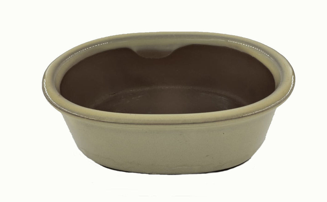 Vaso Bonsai bianco ovale (art. 05)