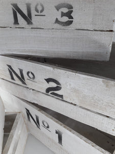 Cassetta con numero in legno
